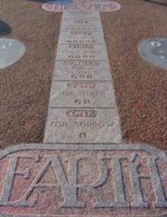 A hopscotch game with the magpie rhyme