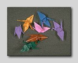 Origami-Kraniche - Symbol fr ein langes Leben