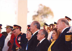 Ricardo Lagos et Michelle Bachelet en mars 2006.